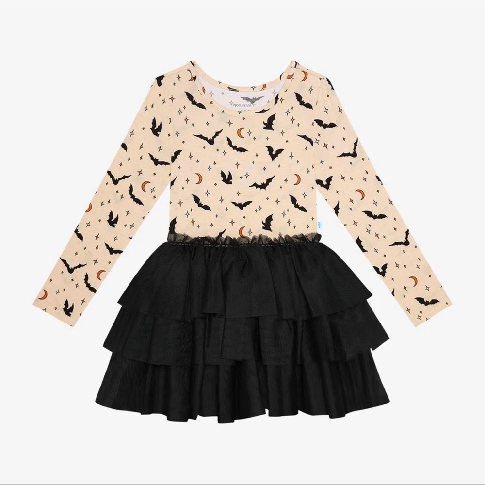 NWT & bag POSH PEANUT Spooky Bats Tulle Twirl sz 3t-4t